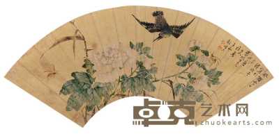 刘德六 花鸟草虫扇面 镜心 18×52cm